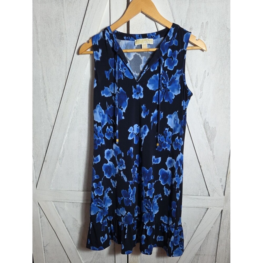 MICHAEL Michael Kors Floral Ruffle Hem Tie Front Dress Size XS